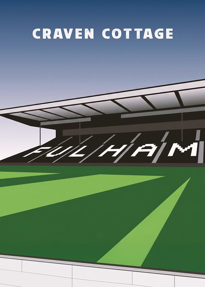 Craven Cottage Fulham FC Stadium Poster