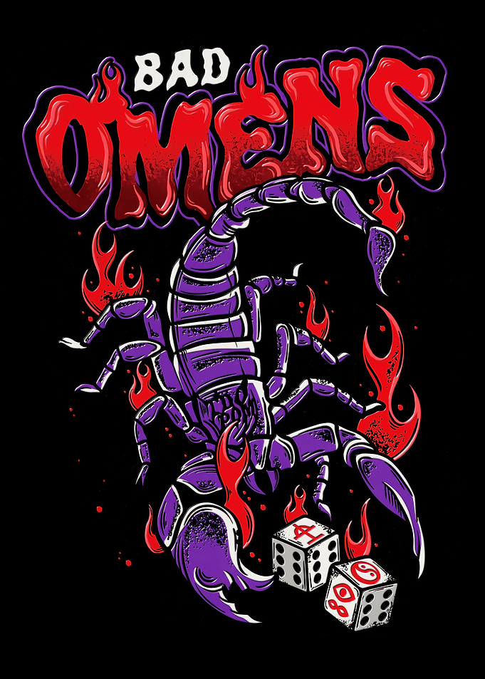 Bad Omens Scorpion Dice Graphic