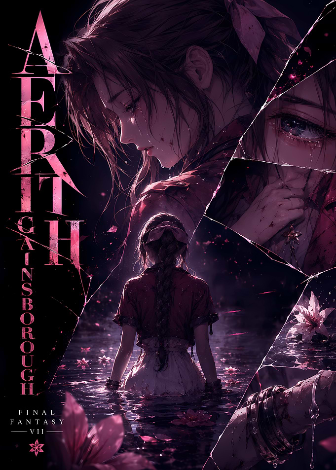 Aerith Gainsborough Final Fantasy VII Poster
