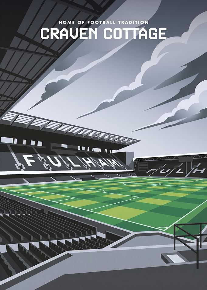 Craven Cottage Fulham Stadium Poster