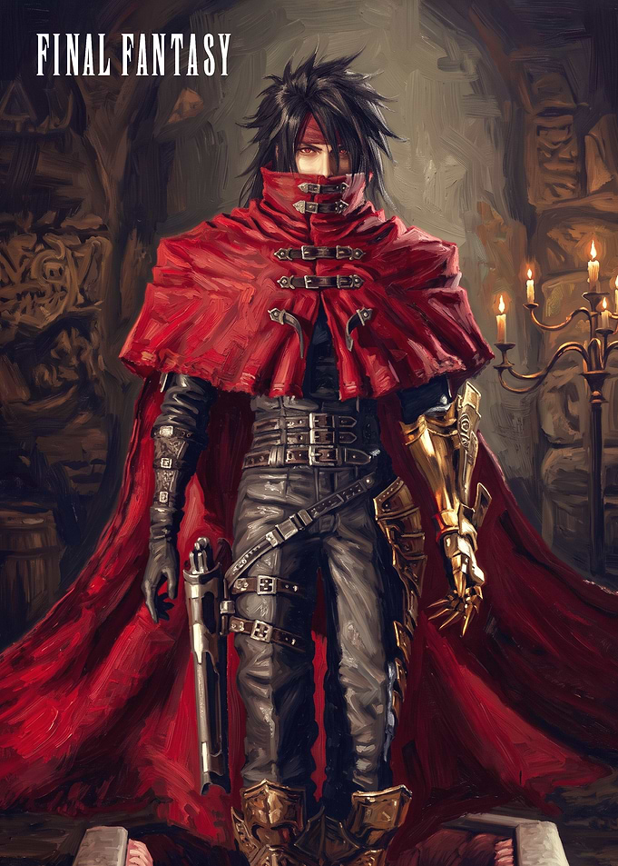 Vincent Valentine Final Fantasy Portrait
