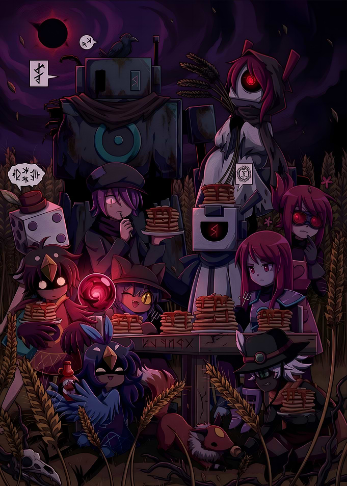 Oneshot Characters Having a Pancake Feast