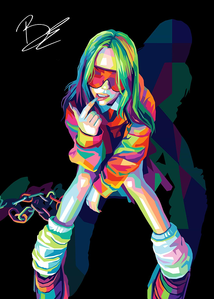Billie Eilish Pop Art Portrait