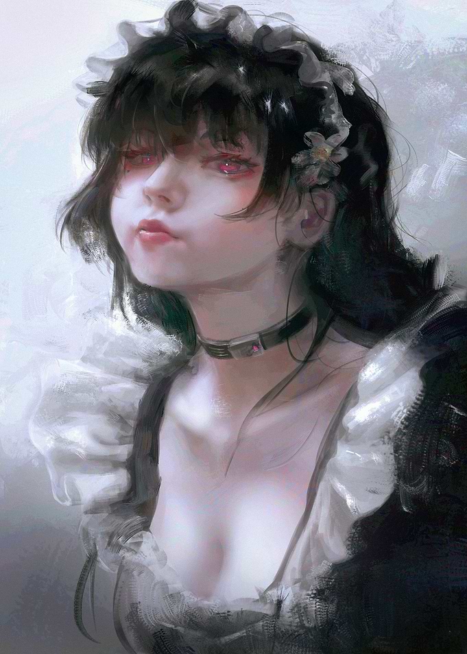 Gothic Maid Portrait Digital Painting