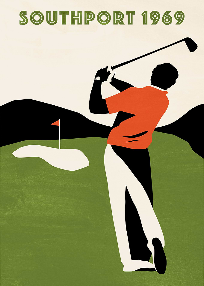 Southport 1969 Vintage Golf Poster