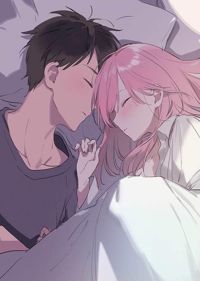 Anime Couple Sleeping Together