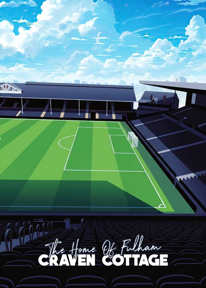 Craven Cottage Fulham Stadium Poster