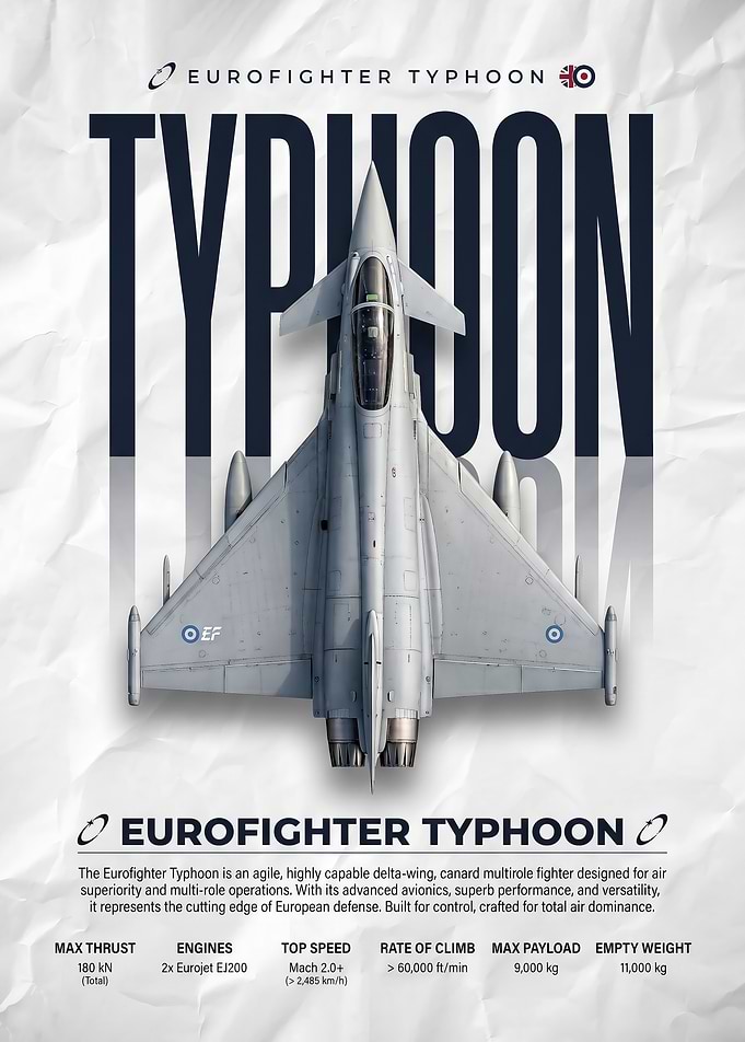 Eurofighter Typhoon Military Aircraft Poster