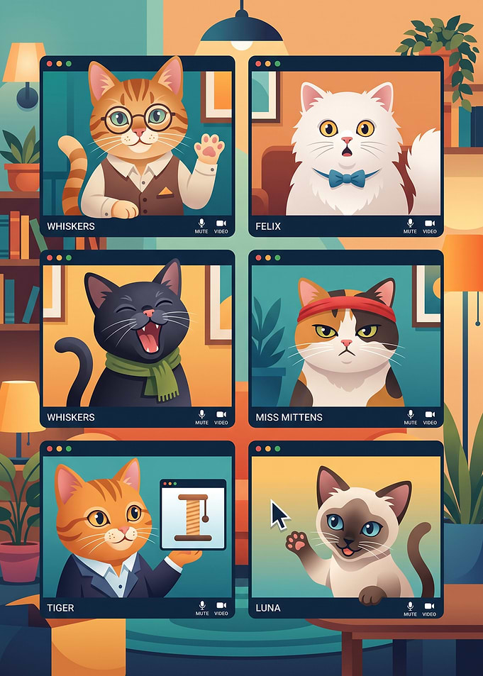 Zoom Meeting Cat