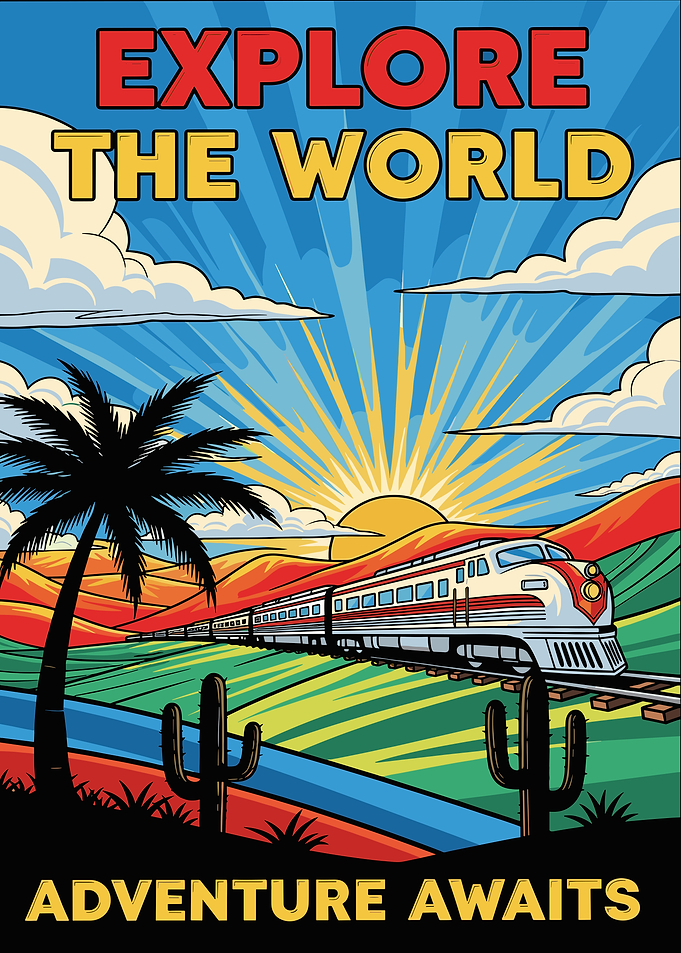 Explore the World Travel Poster