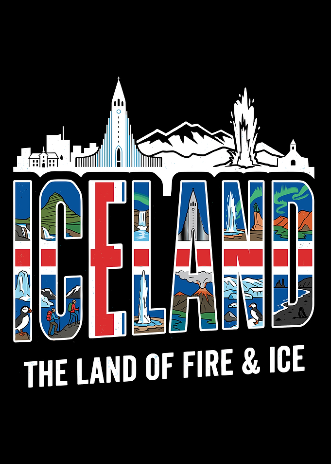 Iceland Land of Fire and Ice Graphic