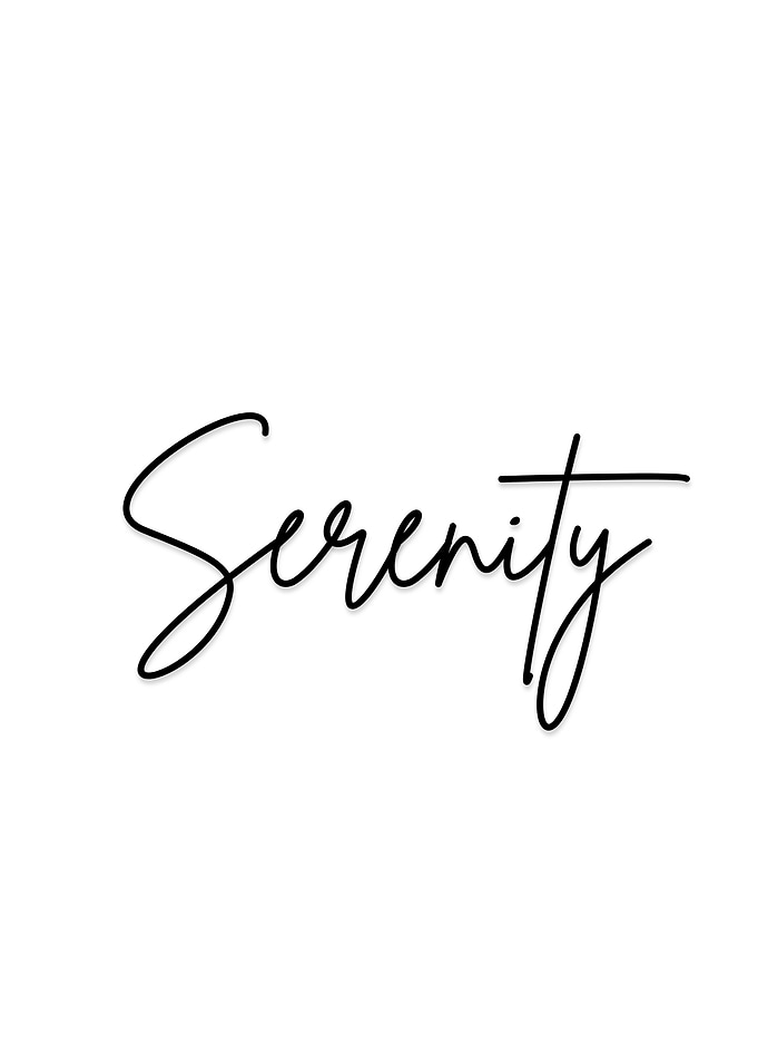 Serenity – Minimalist Inspirational Typography