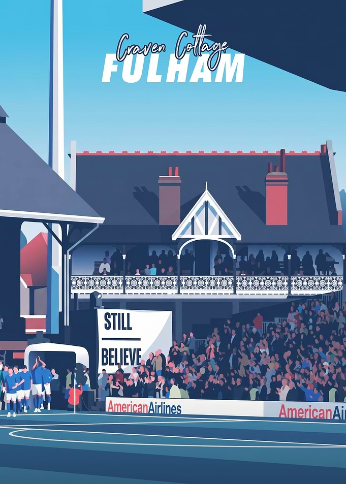 Fulham Craven Cottage Stadium Poster