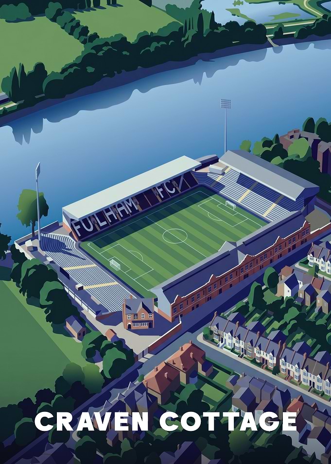 Craven Cottage Stadium Illustration