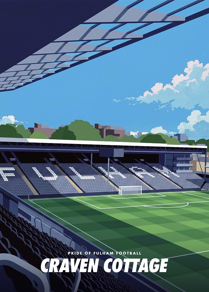 Craven Cottage Stadium Poster