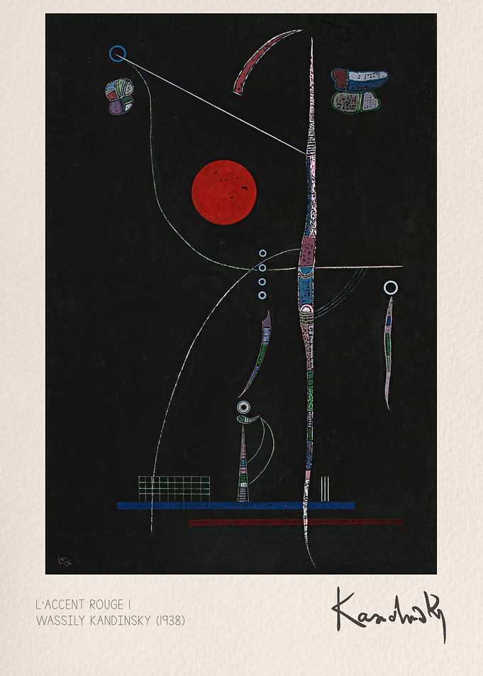 Wassily Kandinsky L'Accent Rouge I Print