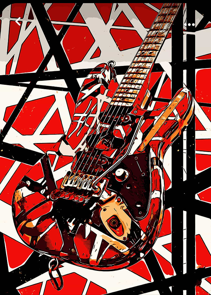 Eddie Van Halen Frankenstrat Guitar Art