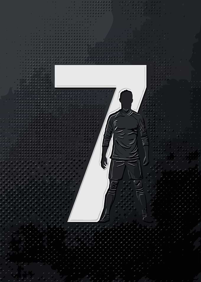 Cristiano Ronaldo Number 7 Poster
