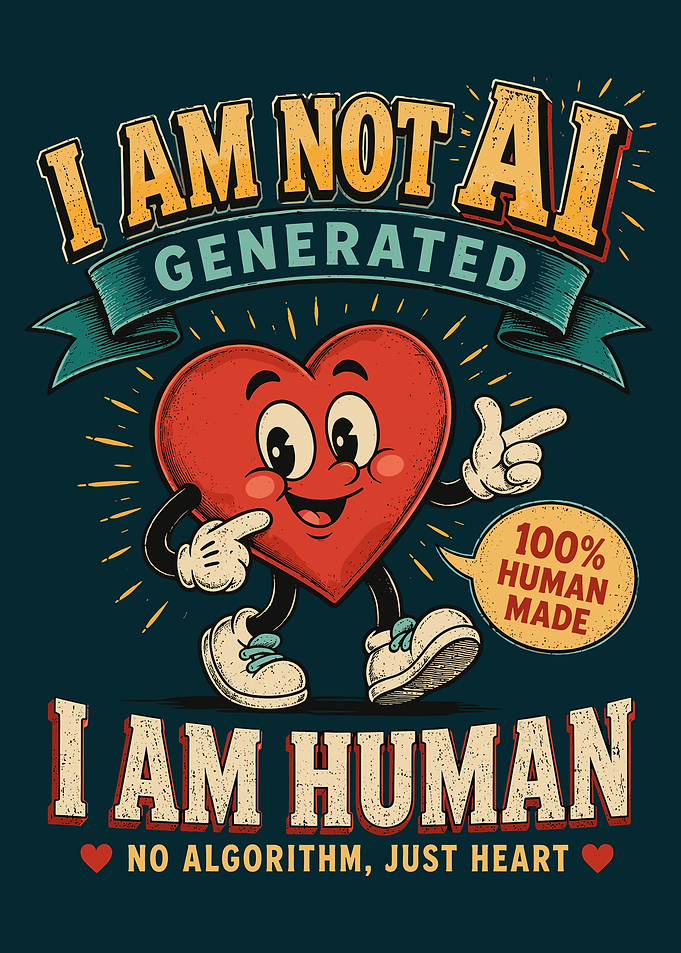 I Am Not AI Generated Heart
