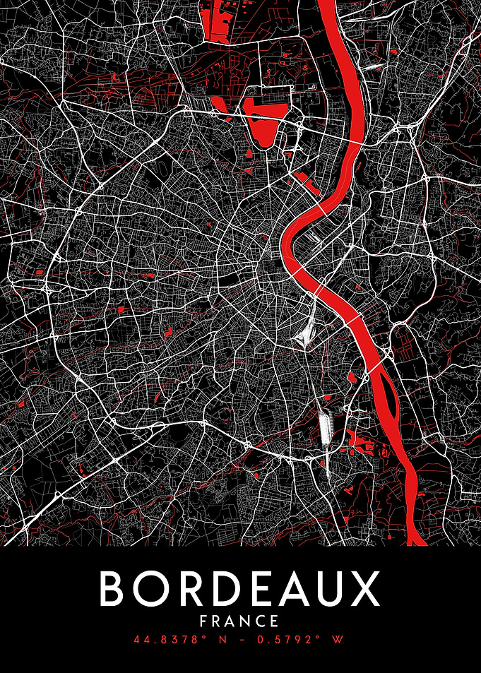 Bordeaux Dark Map