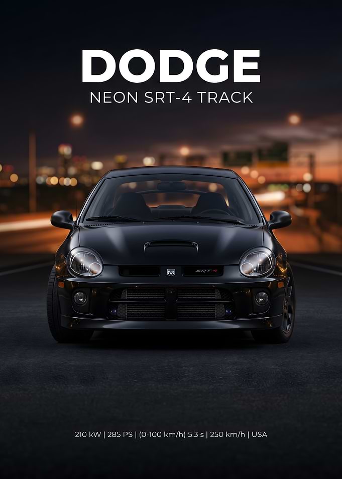 Dodge Neon SRT-4 Track Poster