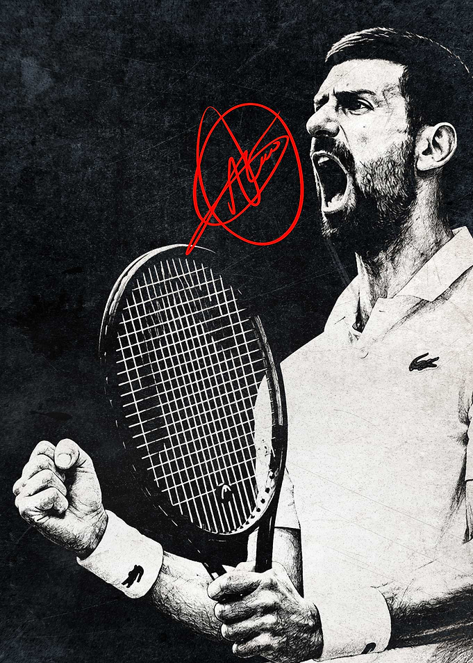 Tennis Legends in Motion | Iconic Grand Slam Inspired Wall Art