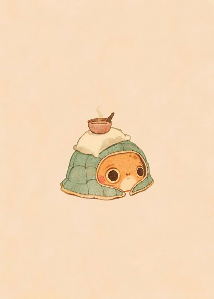 Cozy Little Frog Under Blanket