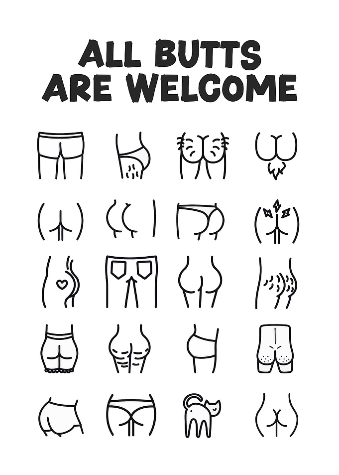 All Butts Are Welcome Poster