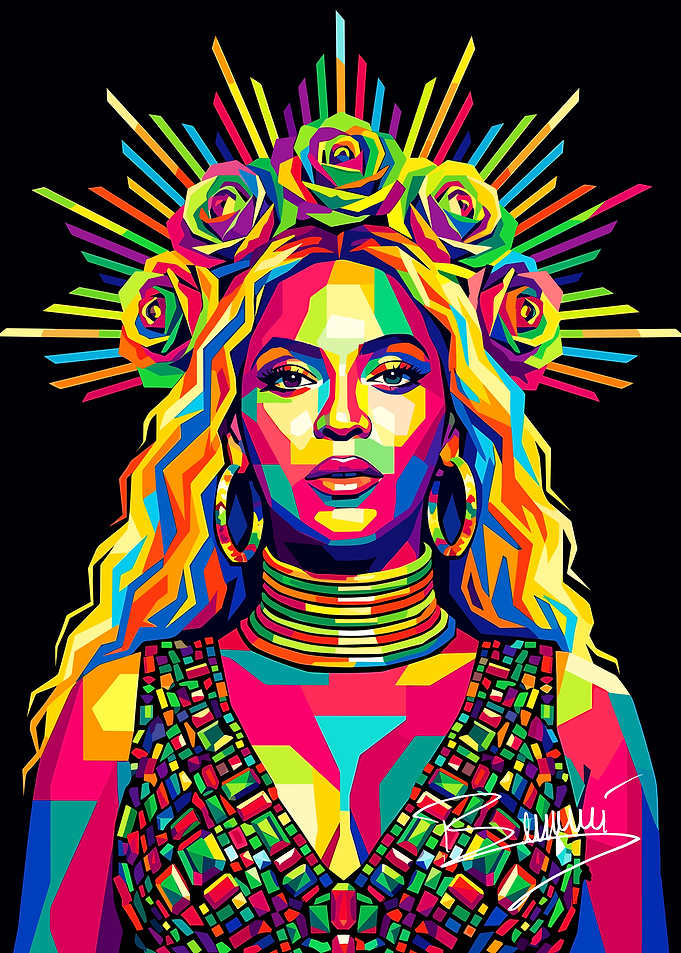 Beyoncé Pop Art Portrait