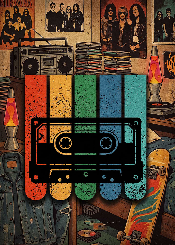 Retro 90s Music Bedroom Aesthetic