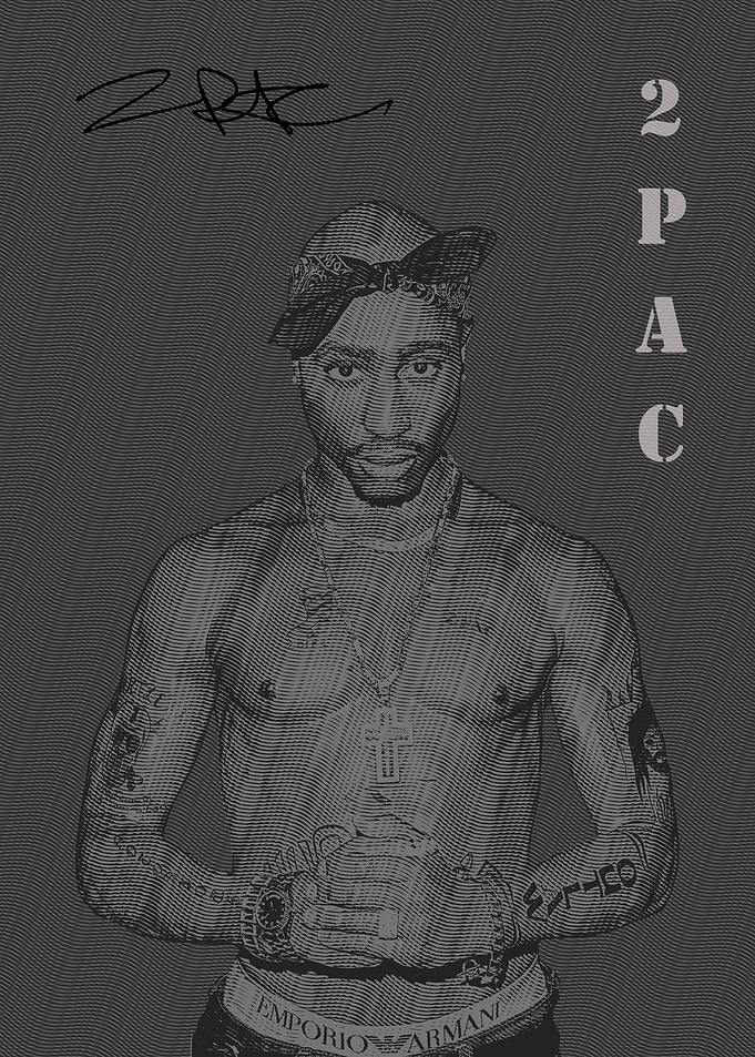Hip Hop Legend Engraving Art Poster