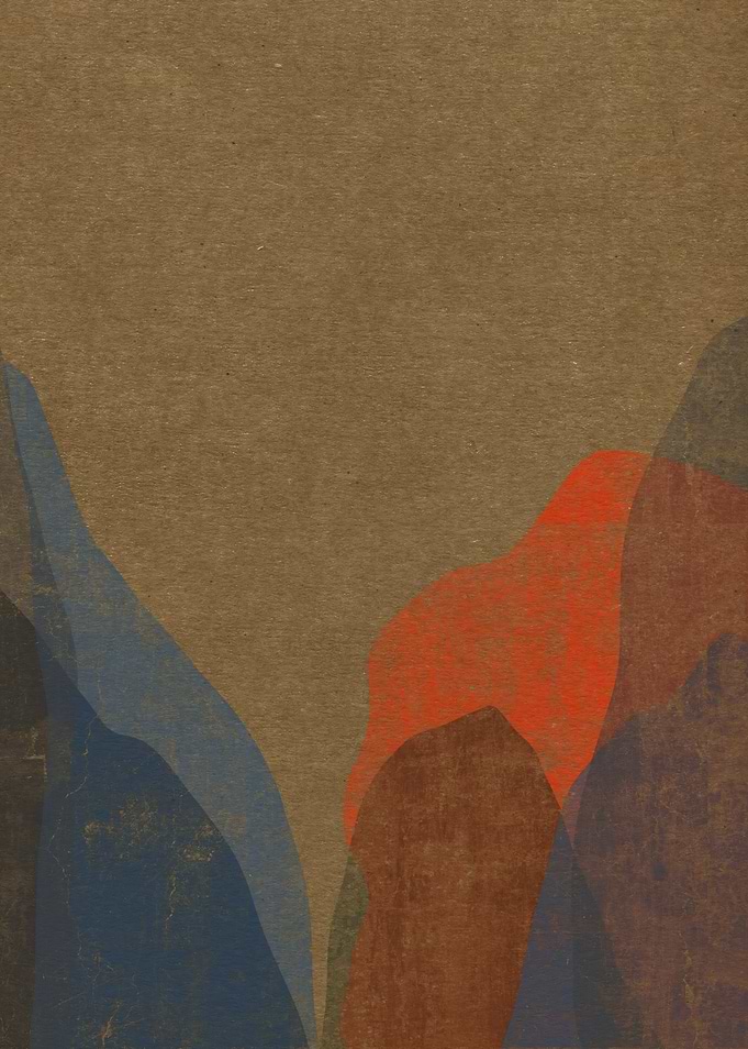 Abstract Minimalist Mountain Landscape