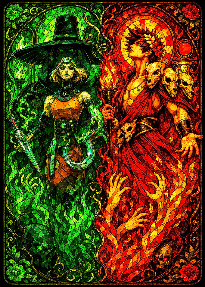 Hades Stained Glass Art