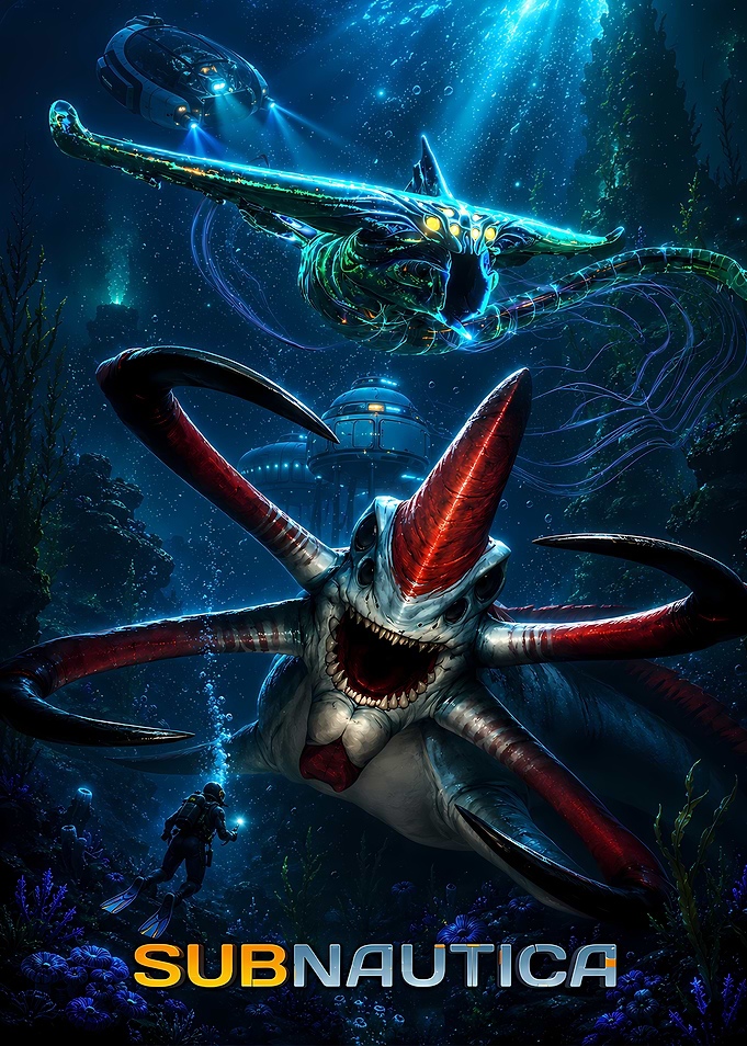 Subnautica Underwater Adventure Poster