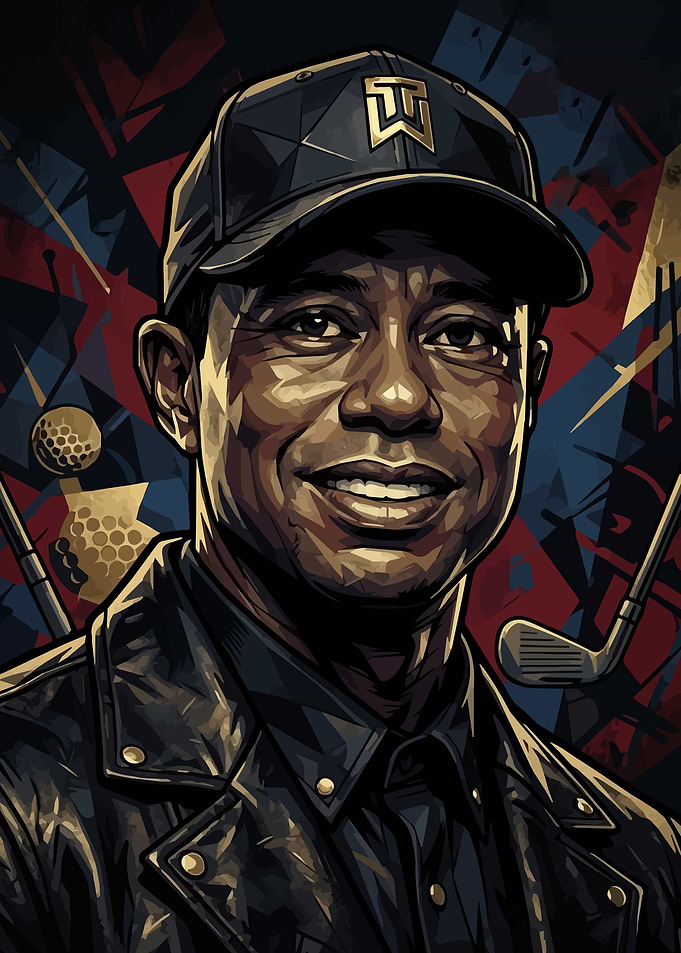Tiger Woods Stylized Portrait