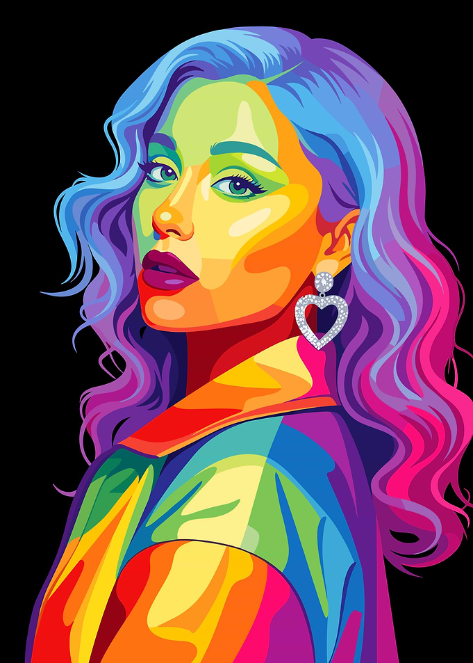 Pop Art Portrait of Ariana Grande