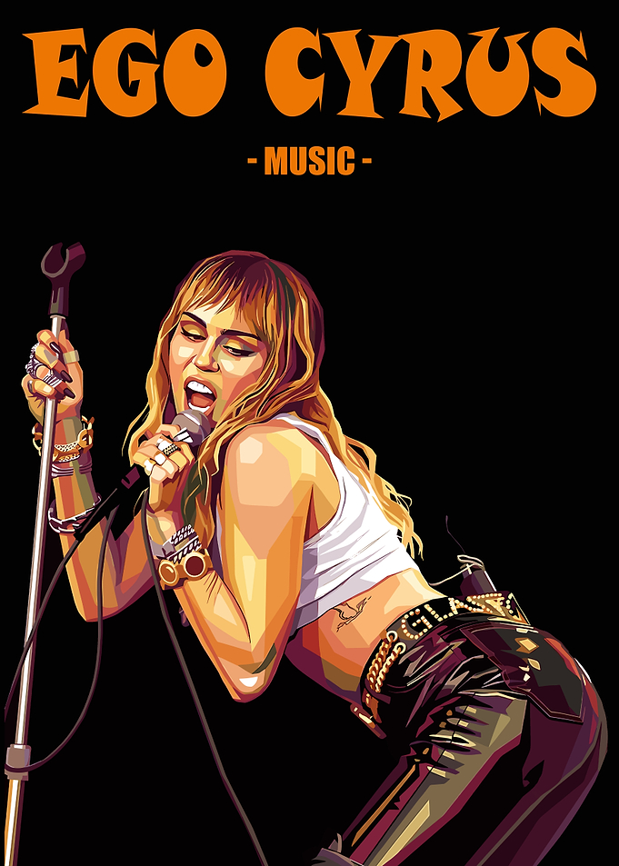 Miley Cyrus Pop Art Music Poster