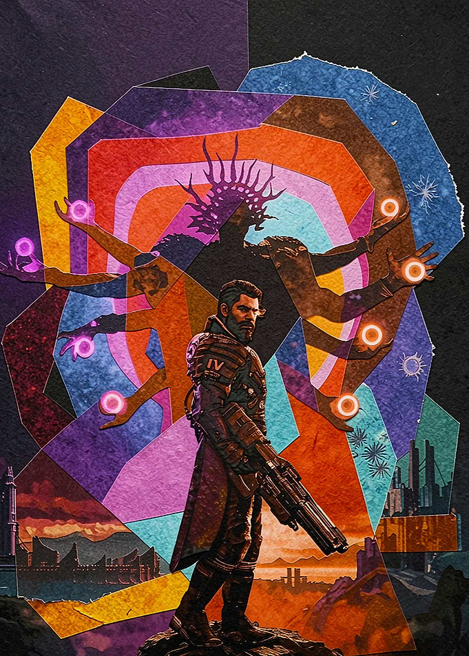 Warrior Collage Art
