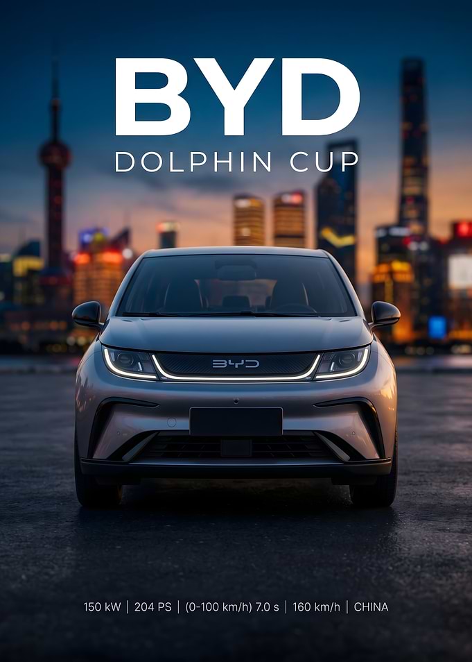 BYD Dolphin Electric Car Promotional Poster
