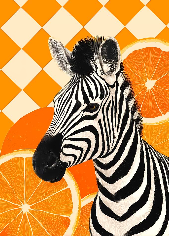 Orange Summer Zebra