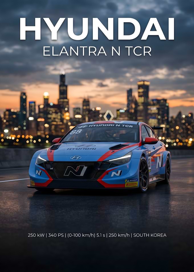 Hyundai Elantra N TCR Racing Car