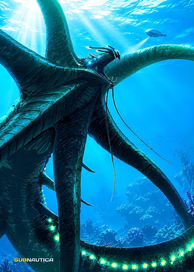Subnautica Reaper Leviathan Underwater Encounter
