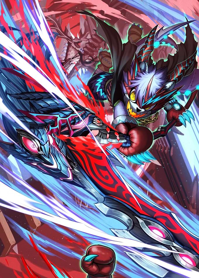 Dynamic Anime Battle Scene Illustration