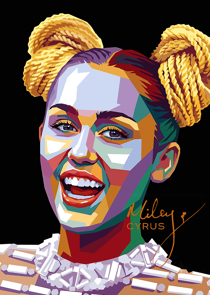 Miley Cyrus Pop Art Portrait