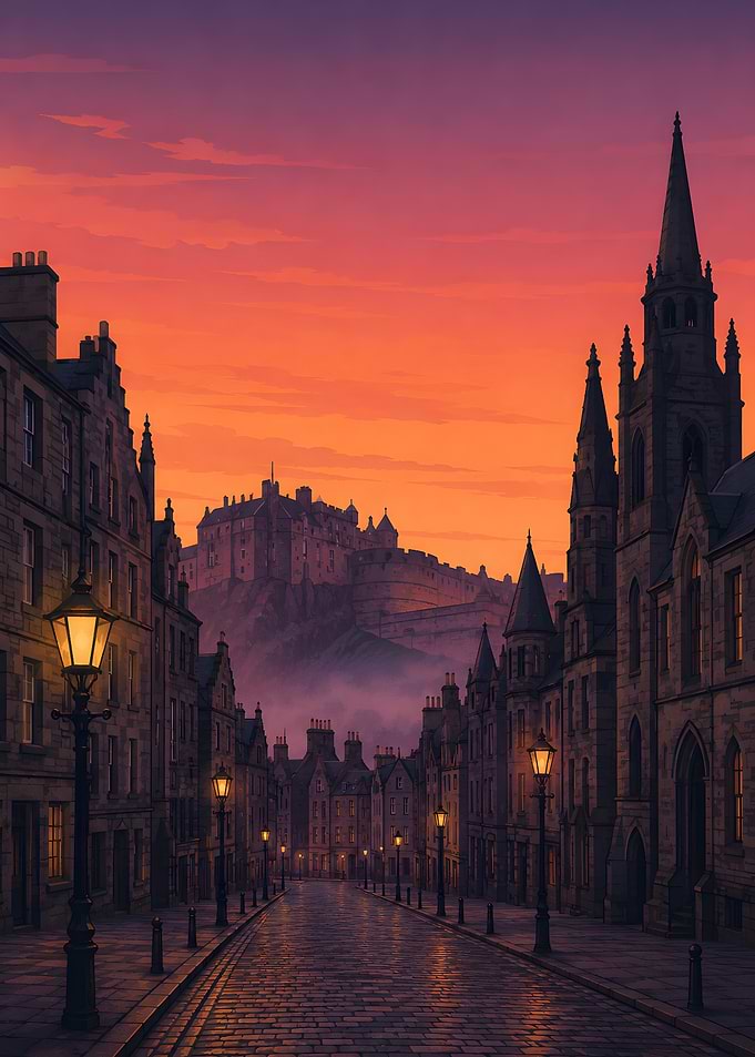 Edinburgh Castle at Sunset