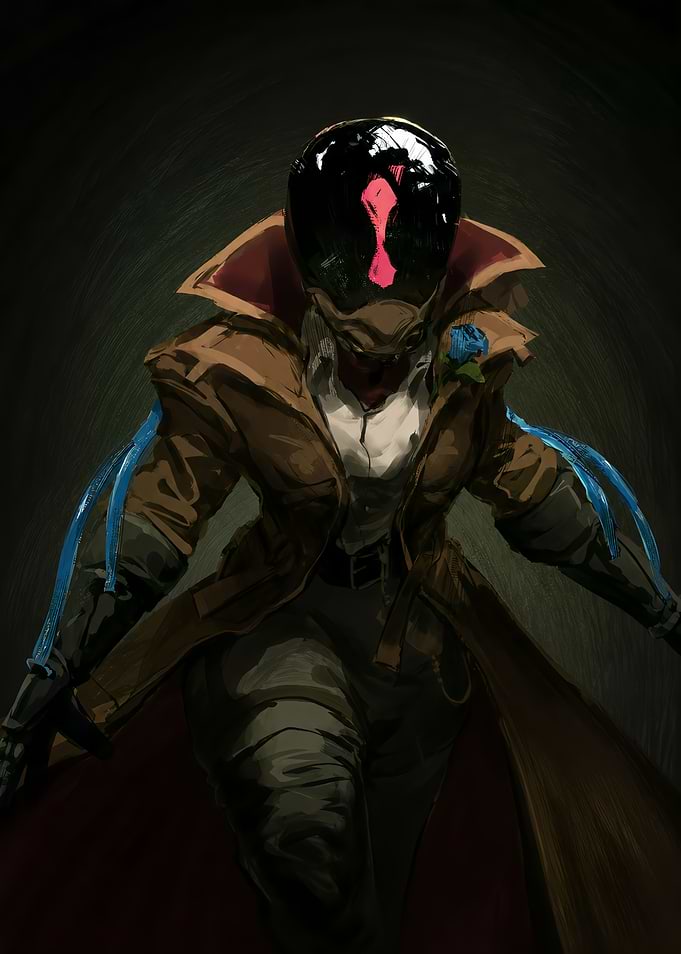 Mysterious Trench Coat Figure