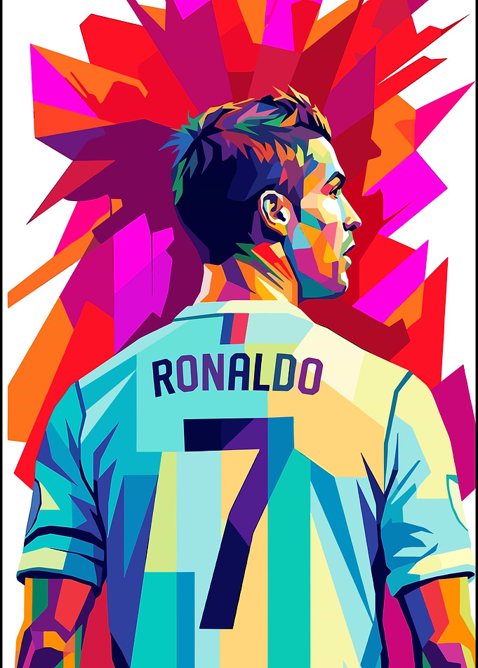 Cristiano Ronaldo WPAP Pop Art Portrait