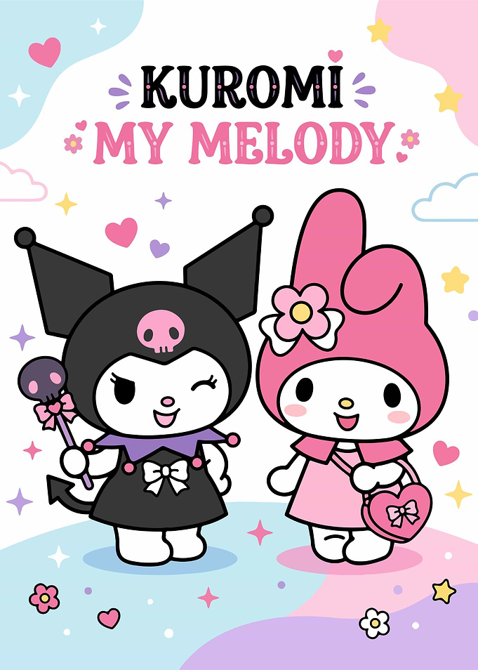 Kuromi and My Melody Illustration