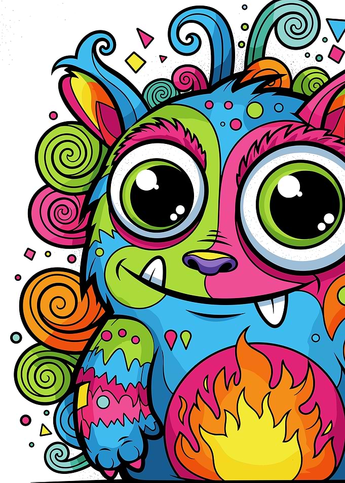 Colorful Cartoon Monster Illustration
