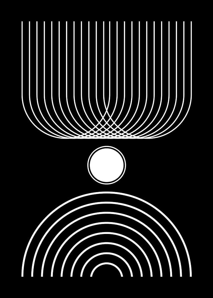 Minimalist Geometric Abstract Line Art